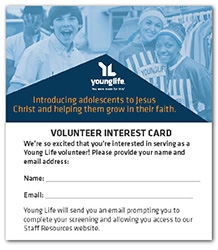 Volunteer Registration Card (Pkg:10)